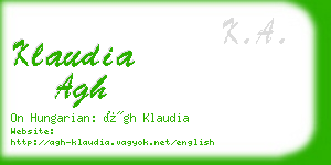 klaudia agh business card